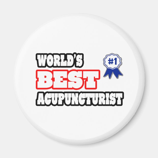 Aimant Meilleur acuponcteur du monde (Devant)