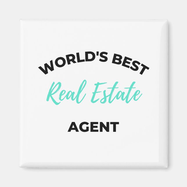 Aimant Meilleur agent immobilier au monde 2 (Devant)