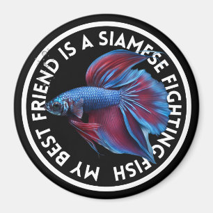Aimant Meilleur ami Blue Red Betta Fish