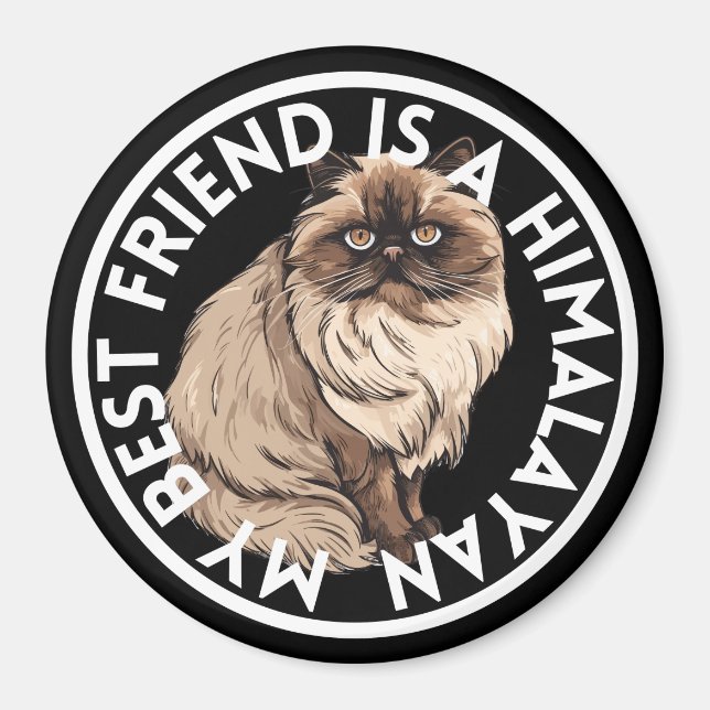 Aimant Meilleur ami Himalayan Chat (Devant)