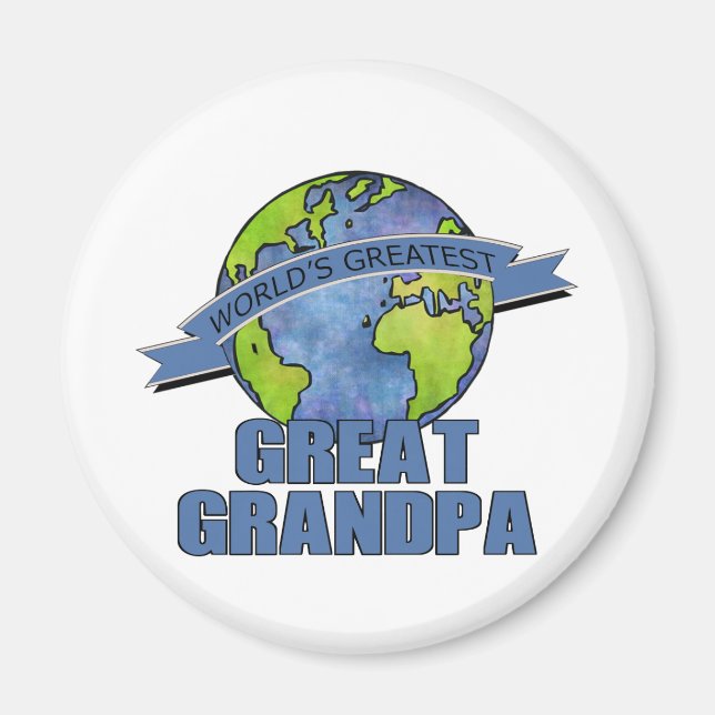 Aimant Meilleur Arrière Grand-père du Monde (Devant)