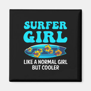 Aimant Meilleur art de surf pour filles femmes plage surf