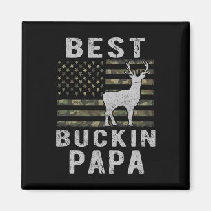 Aimant Meilleur Bucking Papa Camouflage Drapeau Américain