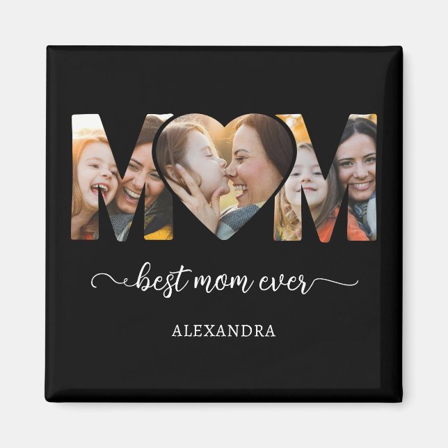 Aimant Meilleur Cadeau de Mère Photo Collage (Devant)