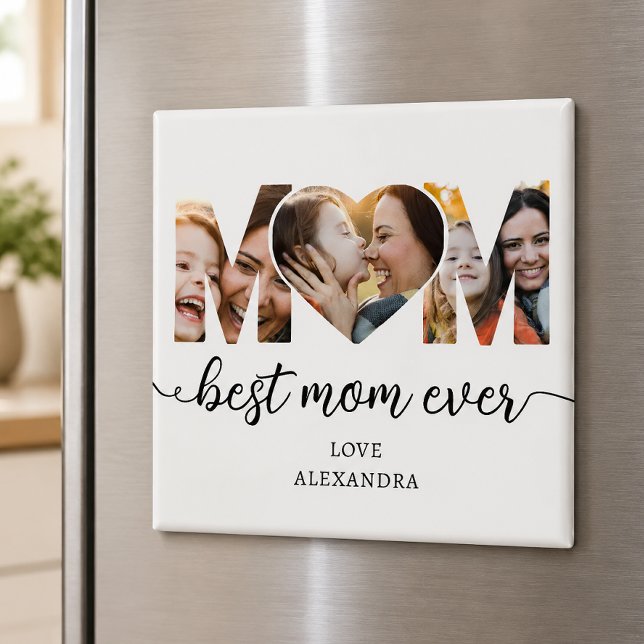 Aimant Meilleur Cadeau de Mère Photo Collage (Créateur téléchargé)