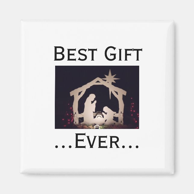 Aimant Meilleur Cadeau de Noël Histoire de la Nativité (Devant)