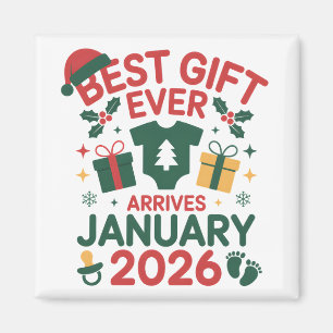Aimant Meilleur Cadeau de Noël pour les couples de janvie