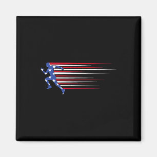 Aimant Meilleur cadeau équipe Usa drapeau américain athlé