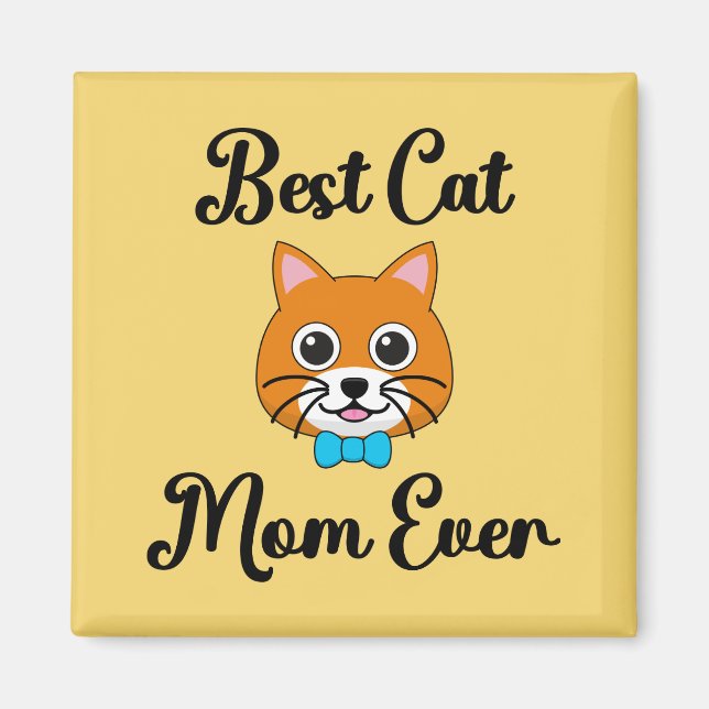 Aimant Meilleur Cat Maman jamais (Devant)