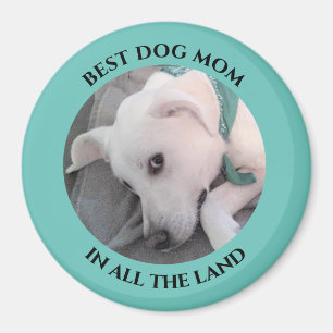 Aimant Meilleur Chien Maman Photo Cute White Chien Chien