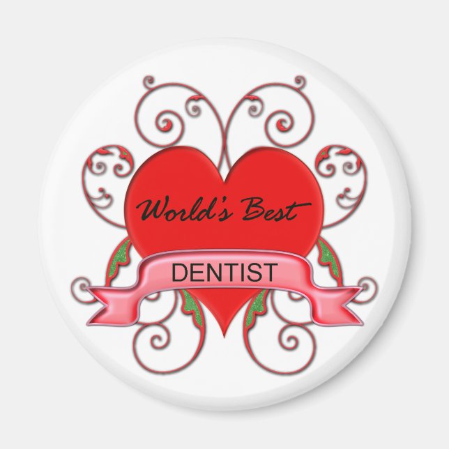Aimant Meilleur dentiste du monde (Devant)