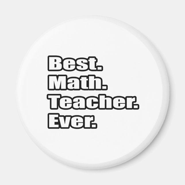 Aimant Meilleur enseignant en mathématiques (Devant)