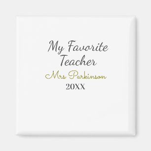 Aimant Meilleur enseignant jamais ajouter nom date année 