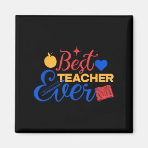 Aimant Meilleur Enseignant Jour Mange Retour À L'École Po