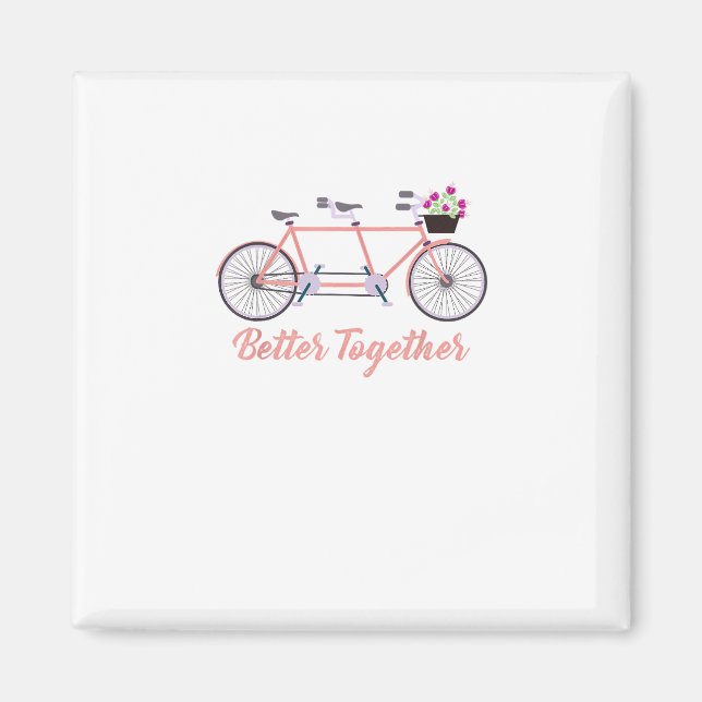 Aimant Meilleur ensemble tandem vélo ensemble moderne dés (Devant)