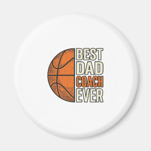 Aimant Meilleur entraîneur de papa de basket-ball vintage