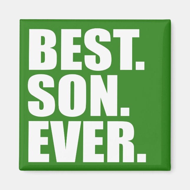 Aimant Meilleur. Fils. Jamais. (green) (Devant)