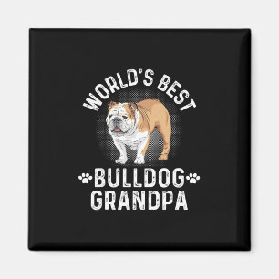 Aimant Meilleur grand-père Bulldog - Chien grand-père