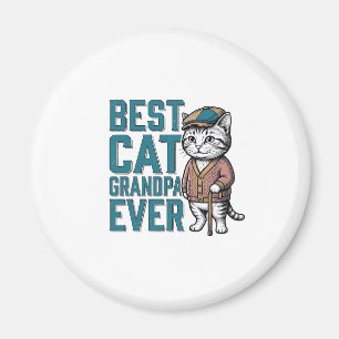 Aimant Meilleur Grand-Père Chat Incroyable Chemise Vintag