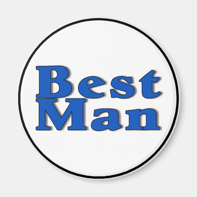 Aimant Meilleur homme (bleu) (Devant)