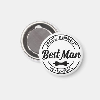 Aimant Meilleur homme personnalisé avec nom et date Maria