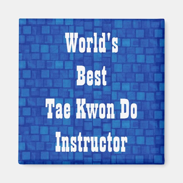Aimant Meilleur instructeur de Tae Kwon Do du monde (Devant)