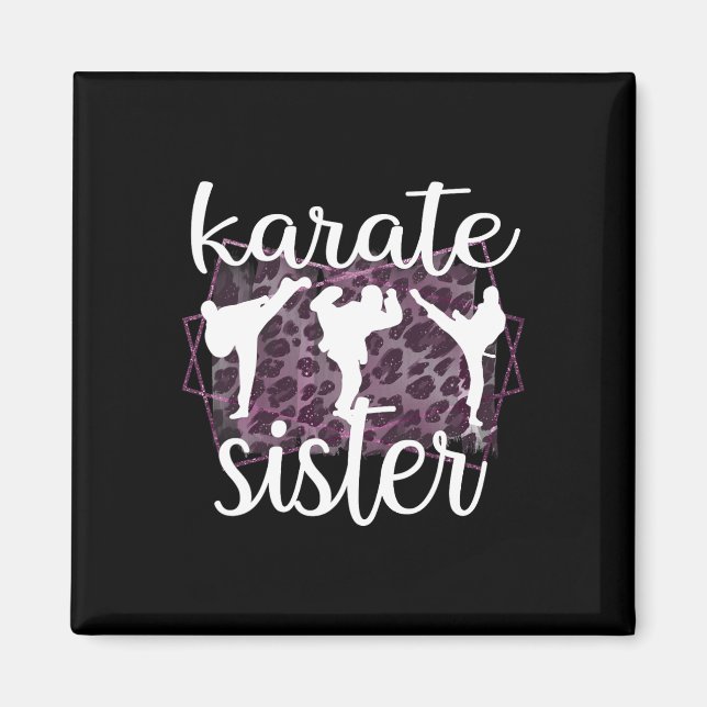 Aimant Meilleur Karate Soeur Fier Karate Sis (Devant)