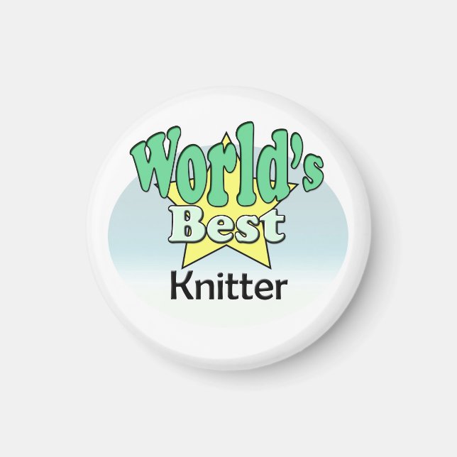 Aimant Meilleur Knitter du monde (Devant)