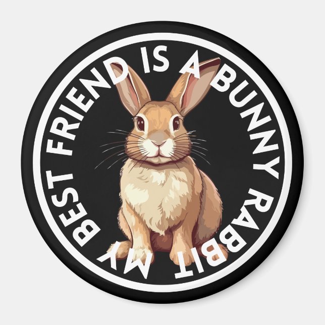 Aimant Meilleur Lapin Lapin Ami (Devant)