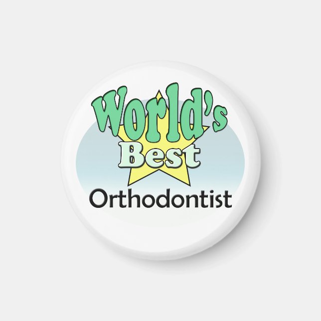 Aimant Meilleur orthodontiste du monde (Devant)