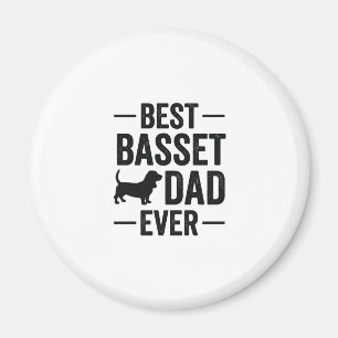 Aimant Meilleur Papa Basset Ever Vintage Gravure T-Shirt