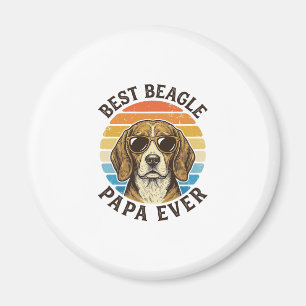 Aimant Meilleur Papa Beagle Vintage Conception de T-Shirt