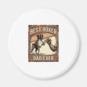 Aimant Meilleur Papa Boxer de Tous les Temps Vintage Papa