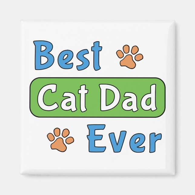 Aimant Meilleur papa chat du monde (Devant)
