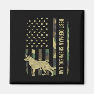 Aimant Meilleur papa chien berger allemand camouflage amé