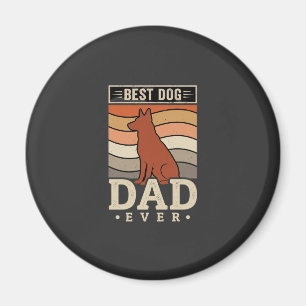 Aimant Meilleur papa chien de tous les temps silhouette r