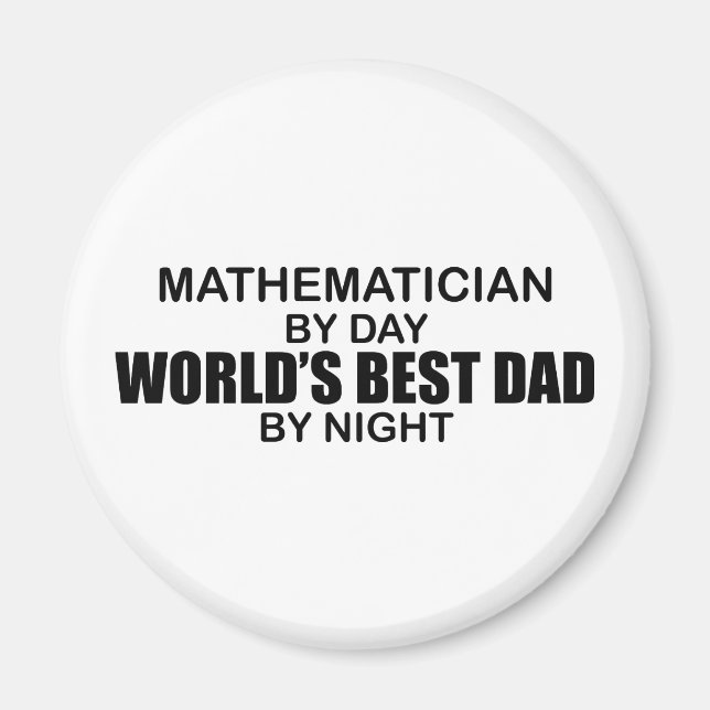 Aimant Meilleur papa du monde - Mathématicien (Devant)