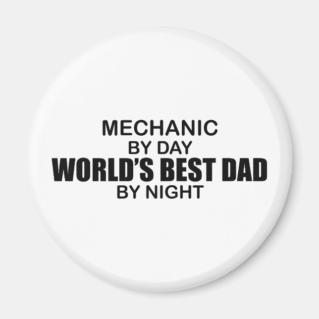 Aimant Meilleur papa du monde - Mécanique (Devant)