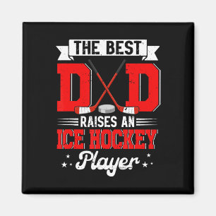 Aimant Meilleur Papa Élève Un Joueur De Hockey Sur Glace