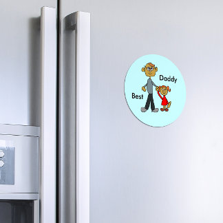 Aimant Meilleur papa Fête des pères Père fille dessin