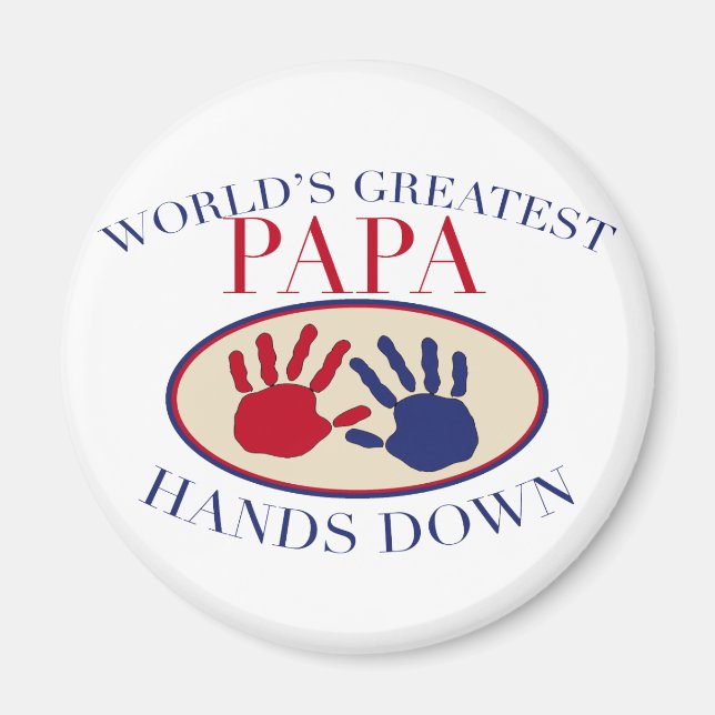 Aimant Meilleur Papa Haut la Main (Devant)