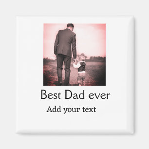 Aimant Meilleur papa jamais ajouter nom image fête des pè