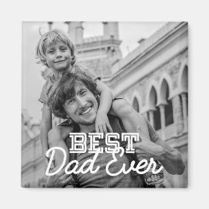 Aimant Meilleur Papa Jamais Moderne Cool Broderie Photo P