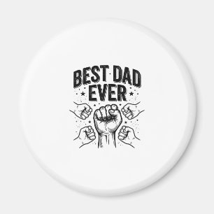 Aimant Meilleur Papa Jamais Poing Vintage Design de T-Shi