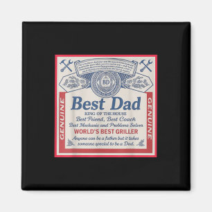 Aimant Meilleur Papa Meilleur Barbecue du Monde Fête des 