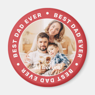 Aimant Meilleur Papa Simple Moderne Photo Personnalisée