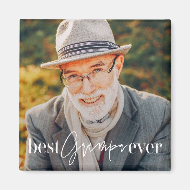 Aimant Meilleur Papi de tous les temps Photo simple et él (Devant)