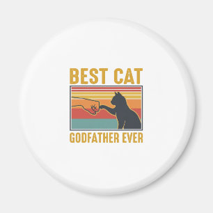 Aimant Meilleur Parrain de Chat Vintage Conception de Vec