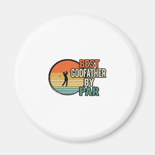 Aimant Meilleur Parrain par Par Vintage Golf Vector Desig