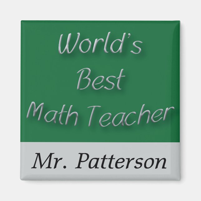 Aimant Meilleur professeur de mathématiques au monde (Devant)